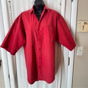 Vintage A'Milano Vibrant Red Button-Down Shirt